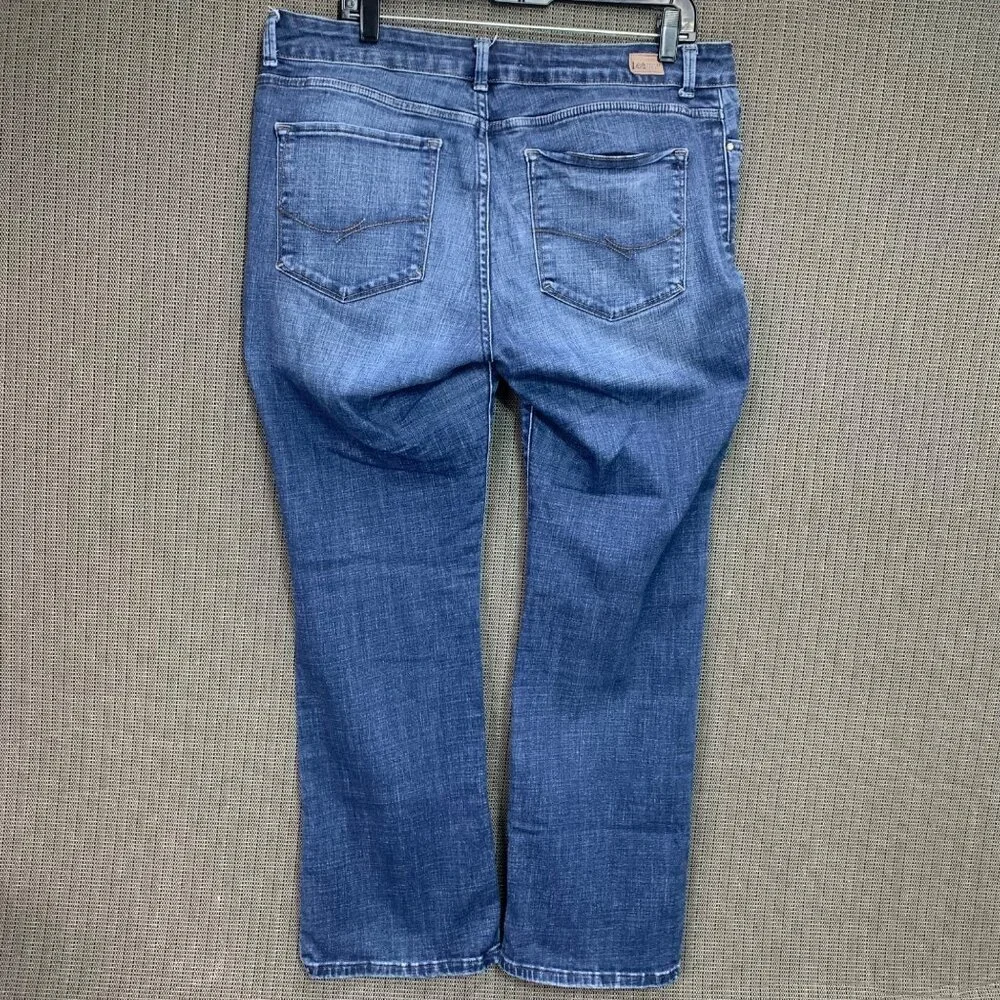 Lee Womens Size 12 Jeans Modern Series Curvy Fit Bootcut Mid Rise 5 Pocket - Picture 2 of 9